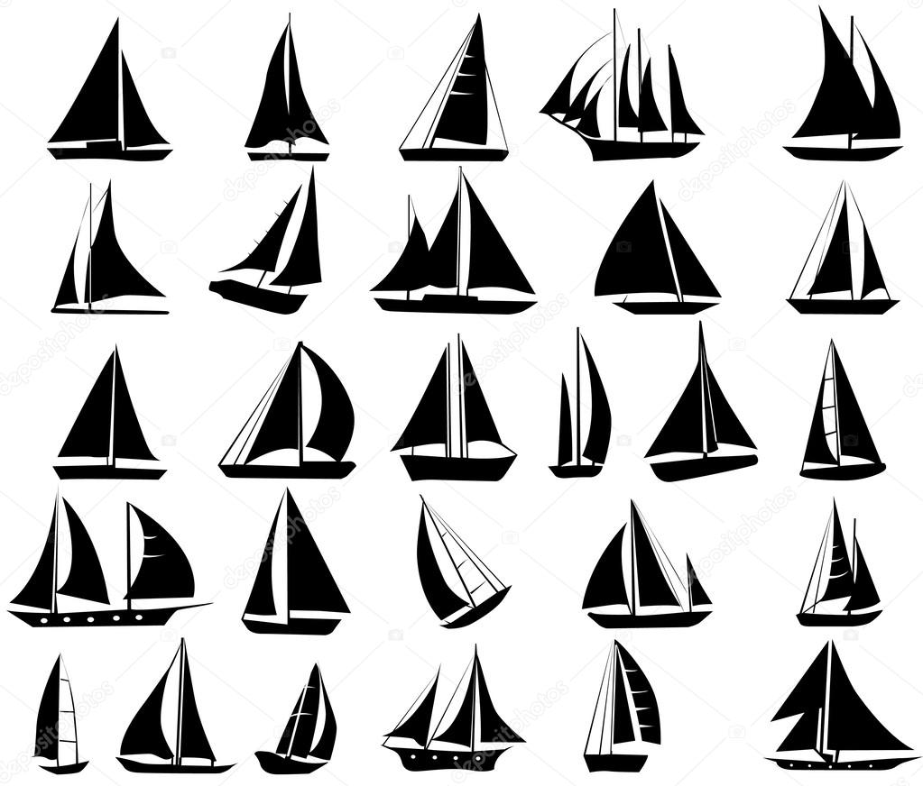 Set  of yachts