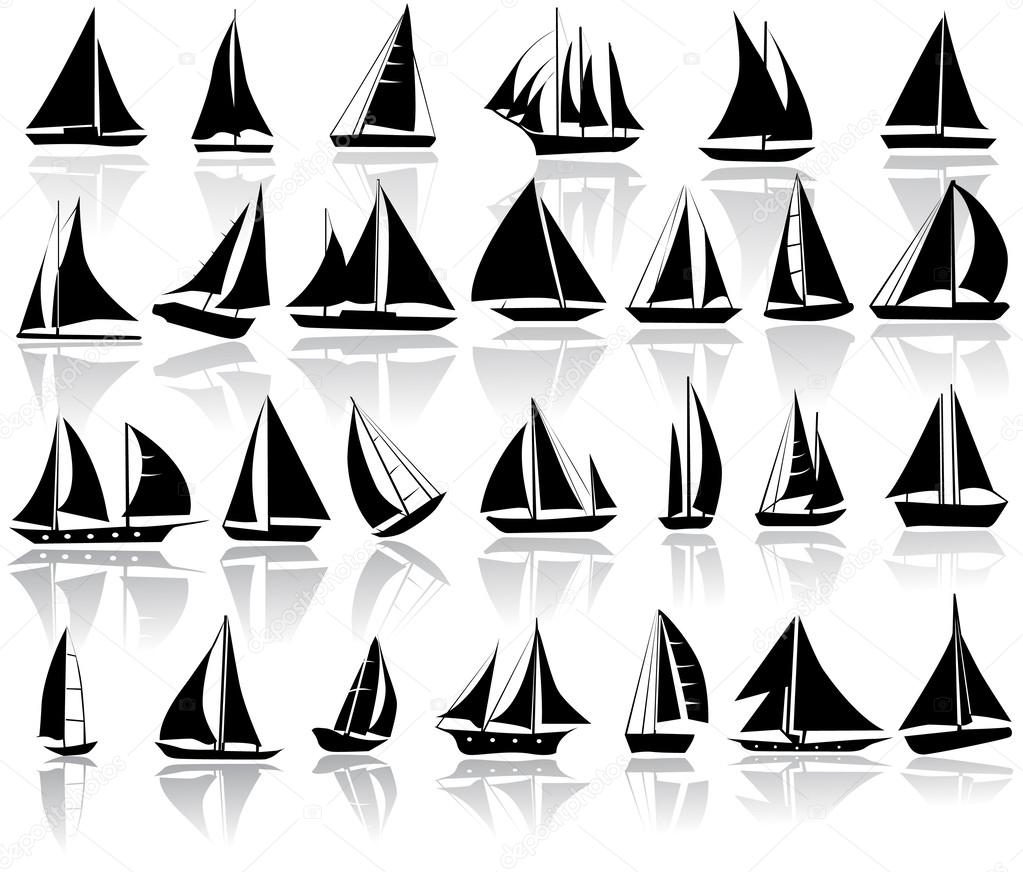 Set  of yachts