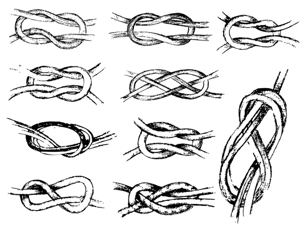 Різні Векторні ілюстрації вузлів — стоковий вектор