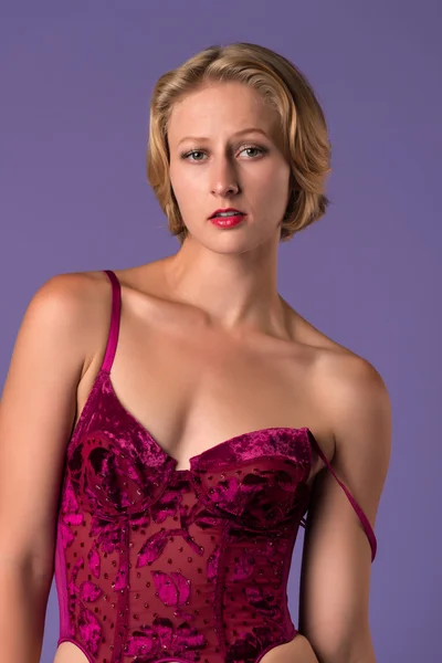 Rosso bustier — Foto Stock