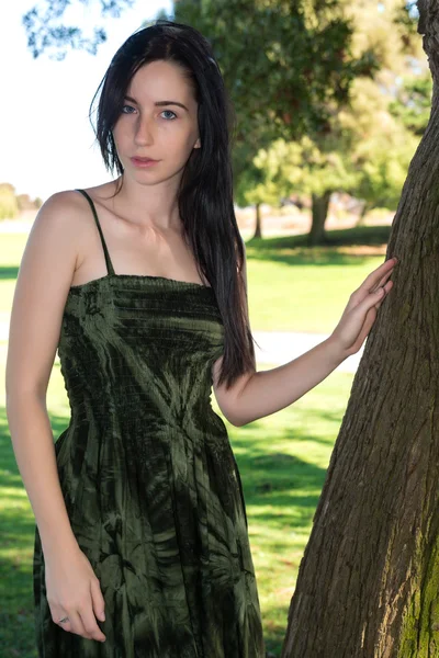 녹색 드레스 — 스톡 사진