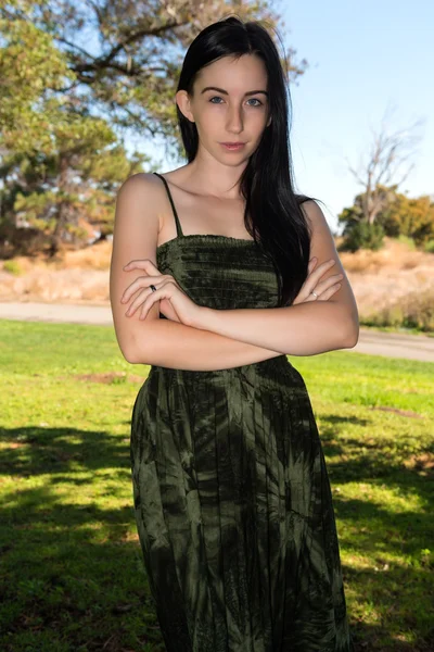 Green dress — Stock Photo, Image