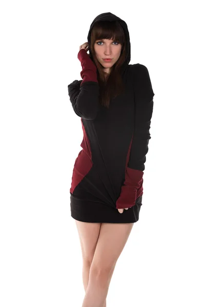 Hooded jurk — Stockfoto