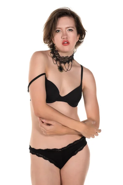 Zwarte lingerie — Stockfoto