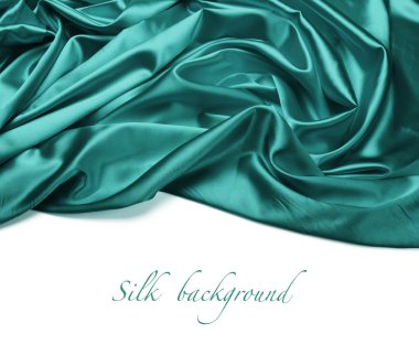 Turkuaz ipek kumaş arka plan