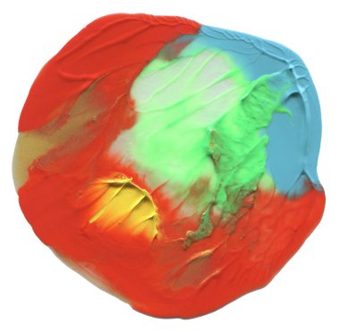 Arka plan daire akrilik ve suluboya boyalı. 