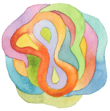 Soyut akrilik ve suluboya fırça darbeleri boyalı arka plan