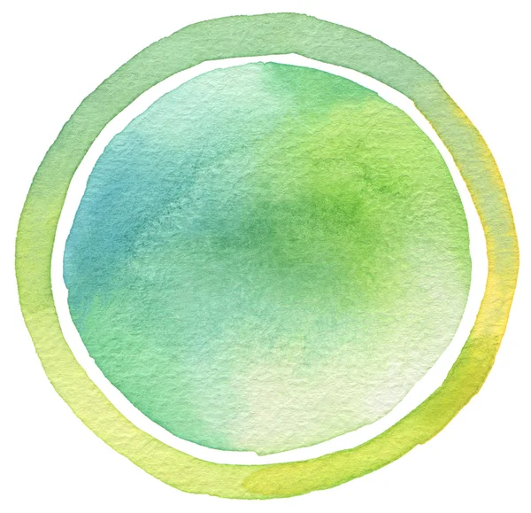 Circle watercolor painted background. Texture paper. — Stock Photo, Image