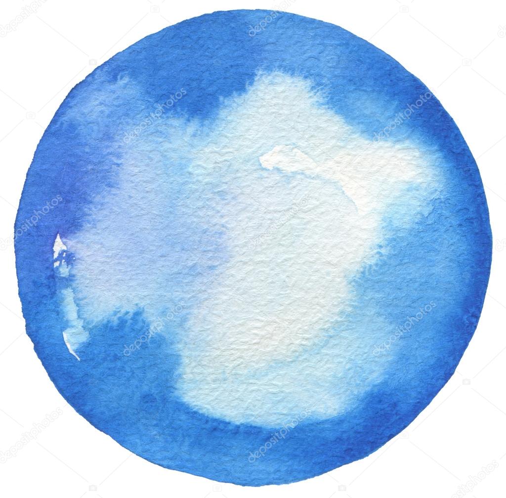 Circle watercolor painted background. 