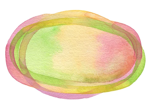 Ellipse watercolor painted background. Paper texture. — Stock Photo, Image