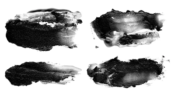 Collection of abstract acrylic brush strokes blots — Stock Photo, Image