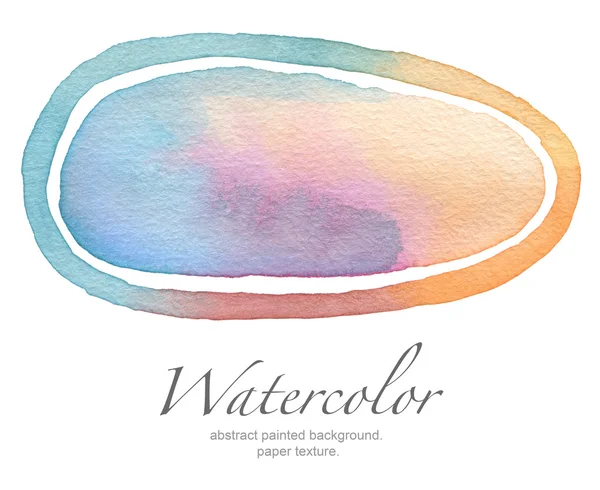 Ellipse Aquarell gemalten Hintergrund. — Stockfoto