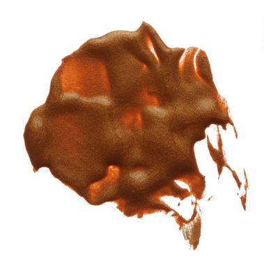 Soyut altın bronz akrilik fırça darbeleri.