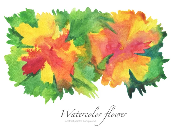 Watercolor flower painted background. — Stock Photo, Image