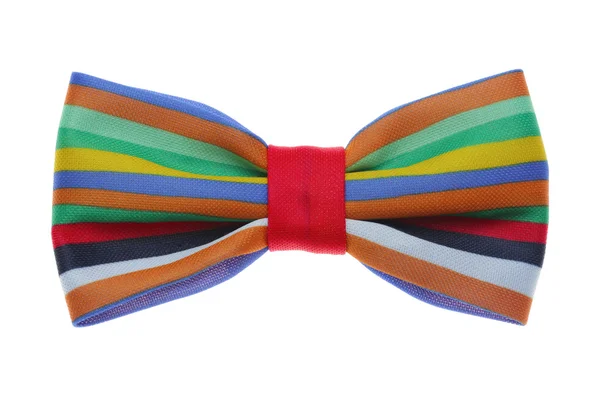 Corbata de lazo con tira de arco iris de color . — Foto de Stock