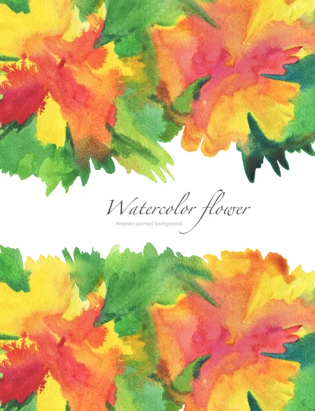 Watercolor flower painted background. — Stock Photo, Image