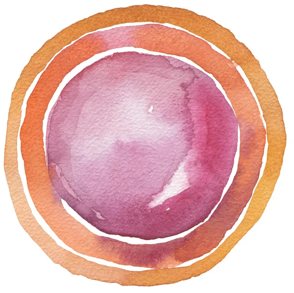 Circle watercolor painted background. Texture paper. — Stock Photo, Image