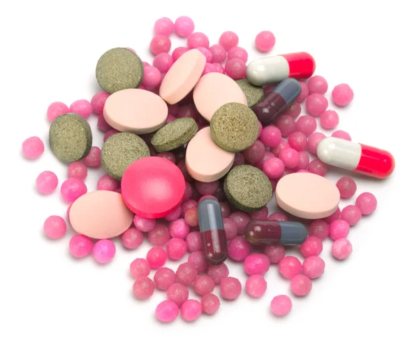 Vitamins, pills and tablets — Stock Photo, Image