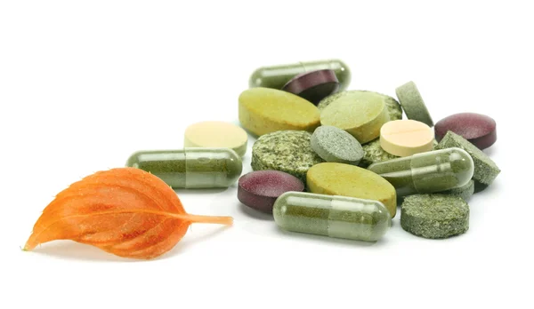 Vitamins, pills and tablets — Stock Photo, Image