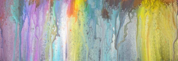 Umění Abstraktní Akrylové Akvarel Průtokové Skvrnité Malby Barva Vodorovné Pozadí — Stock fotografie