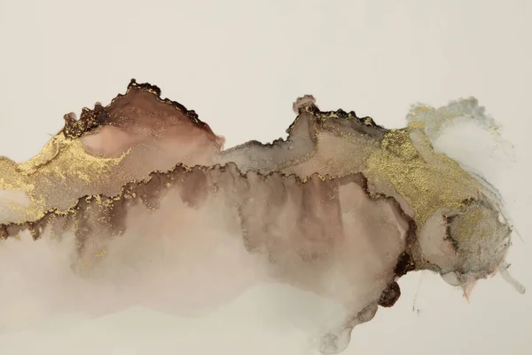 Art Streszczenie Akwareli Akrylu Przepływu Plamy Malarstwo Kolor Płótno Marmur — Zdjęcie stockowe