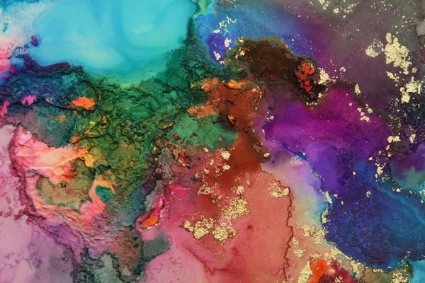 Abstracte Aquarel Acrylstromingsverven Art Color Canvas Marmeren Textuur Horizontale Achtergrond — Stockfoto