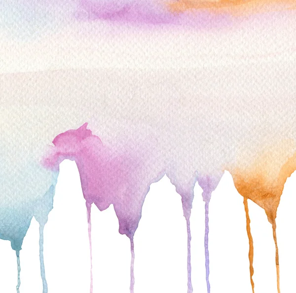 Abstract watercolor flow down hand painted background. Textured — Stock Photo, Image