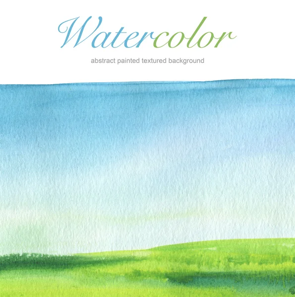 Abstract watercolor hand painted landscape background. Textured — Stock Photo, Image