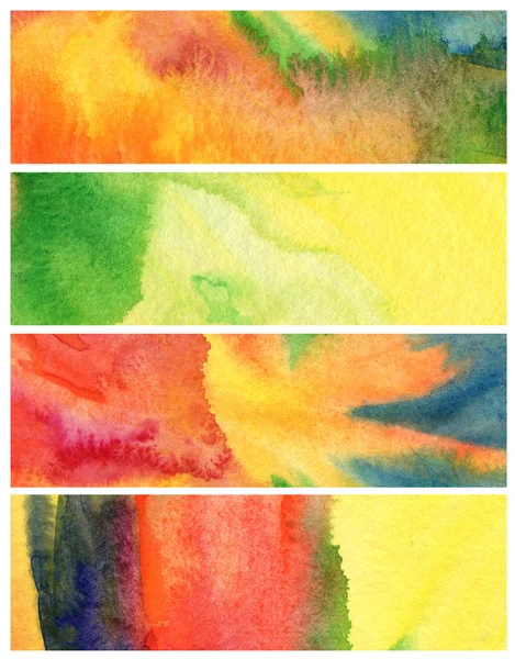 Set aus abstraktem Acryl und Aquarell gemalten Hintergrund. Papier — Stockfoto