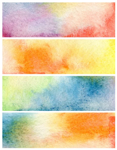 Set aus abstraktem Acryl und Aquarell gemalten Hintergrund. Papier — Stockfoto