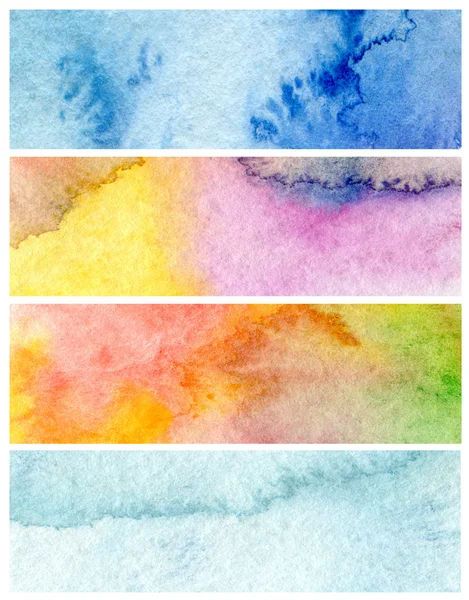 Conjunto de acrílico abstrato e aquarela fundo pintado. Papel — Fotografia de Stock