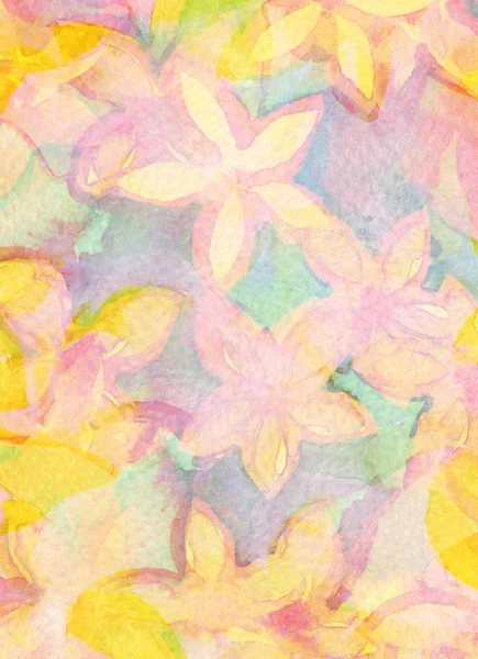 Abstract watercolor hand painted background. Flower pattern. Pap — Stock Photo, Image