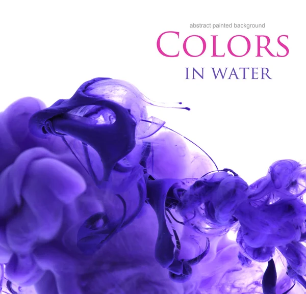 Acrylic colors in water. Abstract background. — Stock Photo, Image