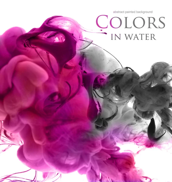 Acrylic colors in water. Abstract background. — Stock Photo, Image