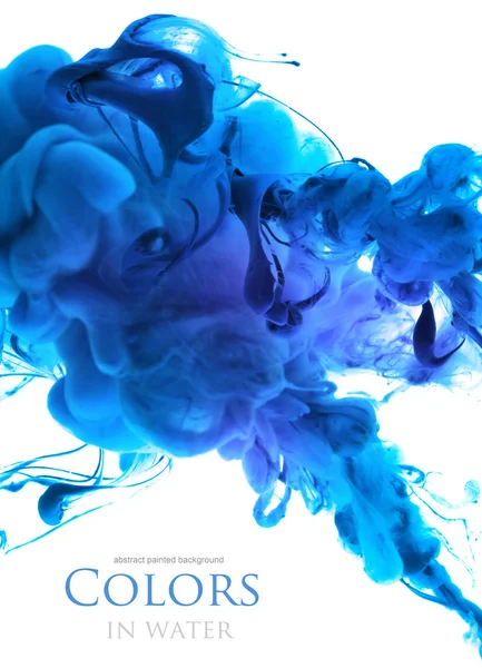 Acrylic colors in water. Abstract background. — Stock Photo, Image