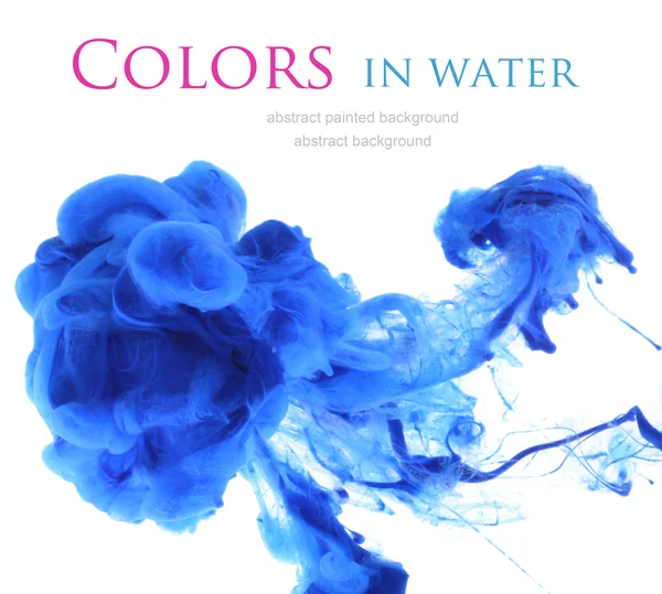 Couleurs acryliques dans l'eau. Contexte abstrait. — Photo