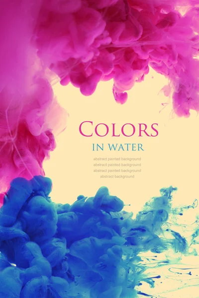 Acrylic colors in water. Abstract background. — Stock Photo, Image