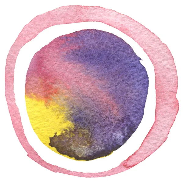 Abstract acrylic and watercolor circle painted background. Textu — Stock Photo, Image