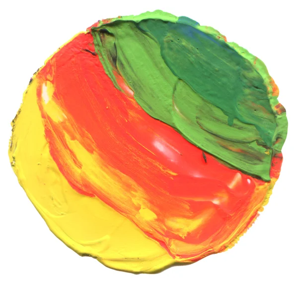 Abstrato acrílico e aquarela círculo pintado fundo . — Fotografia de Stock