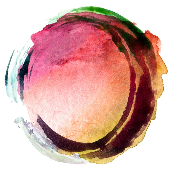 Abstract circle acrylic and watercolor painted background. — Stock Photo, Image