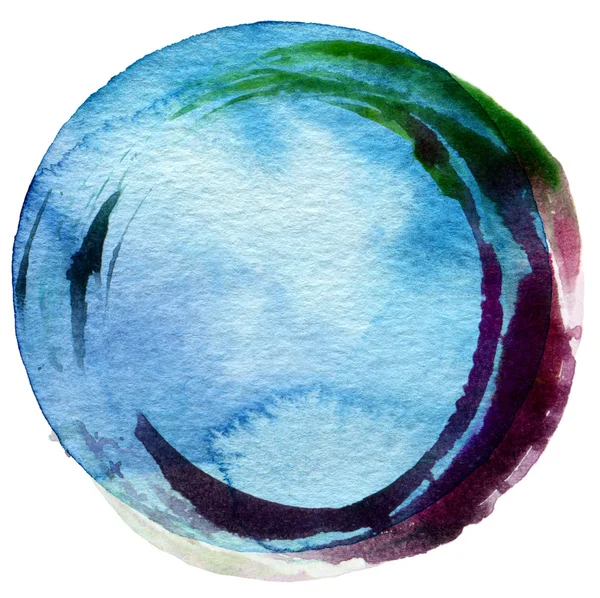 Abstract circle acrylic and watercolor painted background. — Stock Photo, Image