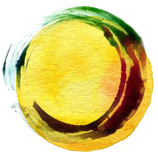 Абстрактный круг акриловых и акварельных красок фона . — стоковое фото