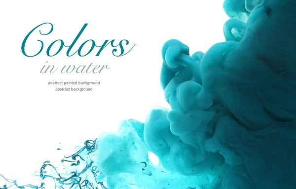 Akrylfärger i vatten. Abstrakt bakgrund. — Stockfoto