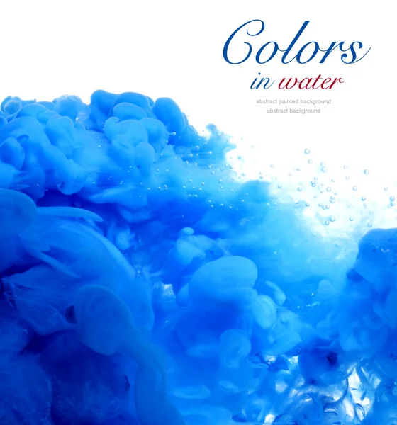 Colori acrilici in acqua. Sfondo astratto. — Foto Stock