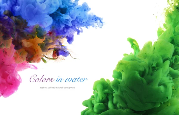 Acrylic colors in water. Abstract background. — Stock Photo, Image