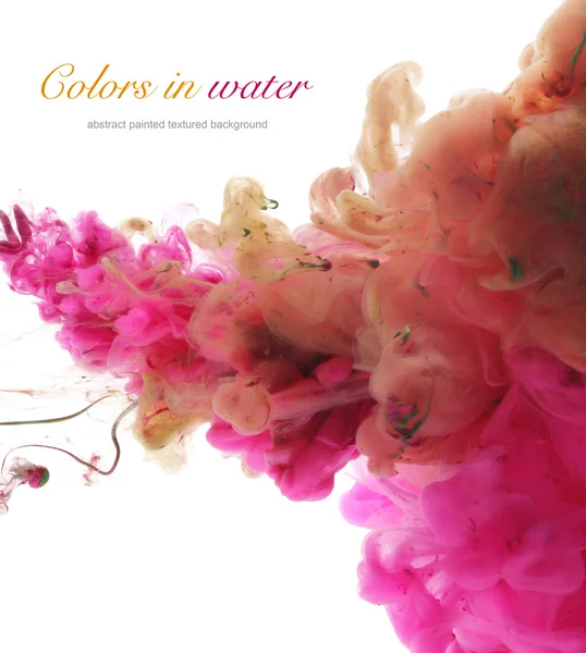 Acrylic colors and ink in water. Abstract background. — Stock Photo, Image