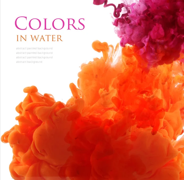 Ακρυλικά χρώματα στο νερό. Αφηρημένο φόντο. — Φωτογραφία Αρχείου