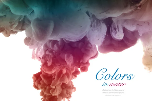 Acryl kleuren en inkt in water. abstracte achtergrond. — Stockfoto