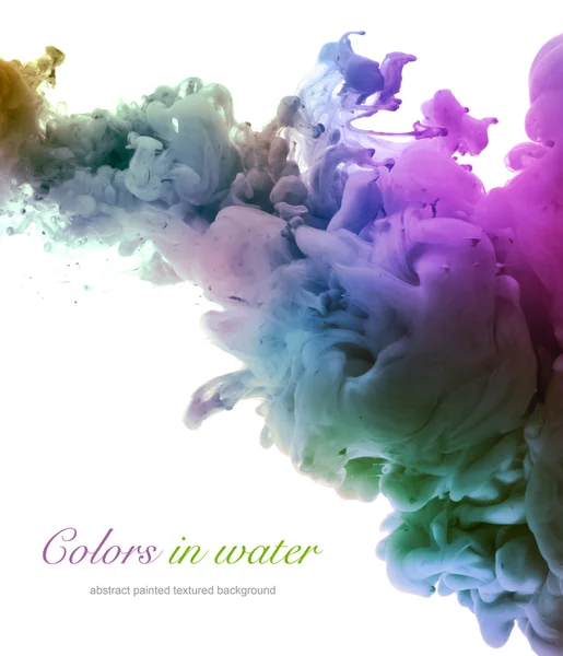 Acrylic colors and ink in water. Abstract background. — Stock Photo, Image