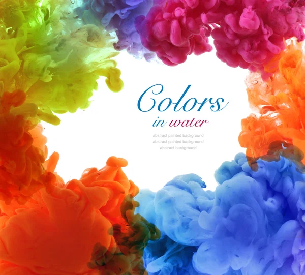 Colori acrilici in acqua. Sfondo astratto. — Foto Stock